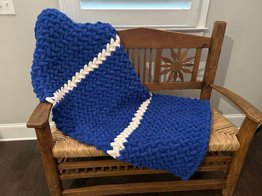 Hand Knitted Chunky Knit Blanket