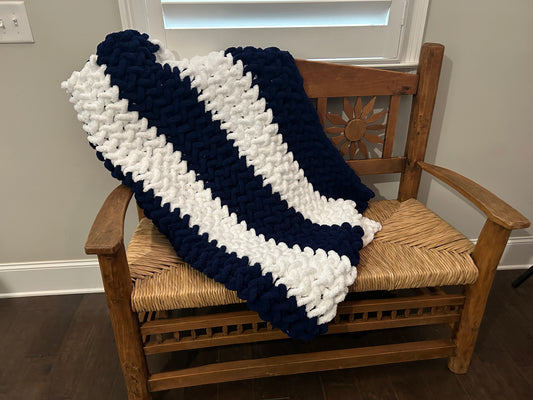 Hand Knitted Chunky Knit Blanket