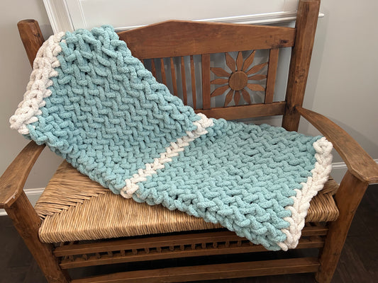 Hand Knitted Chunky Knit Blanket